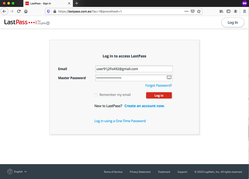 Notice lastpass.com.es